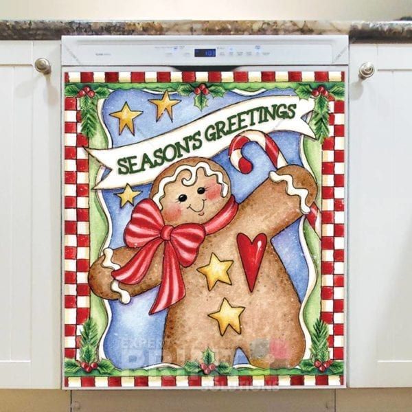 Christmas - Sweet Christmas Holiday #23 - Seasonal Greetings Dishwasher Sticker