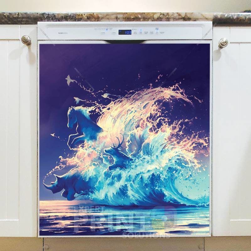 Magical Sea Animals Dishwasher Sticker