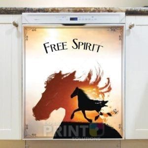 Horse Silhouette - Free Spirit Dishwasher Sticker