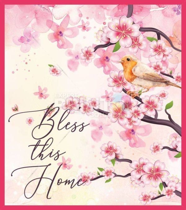 Cherry Tree and Bird - Bless this Home Dishwasher Sticker