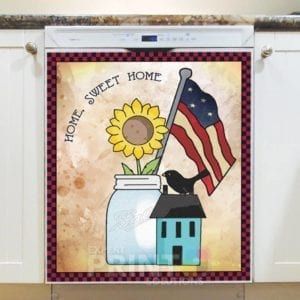 Prim Country Patriot Design #7 - Home Sweet Home Dishwasher Sticker