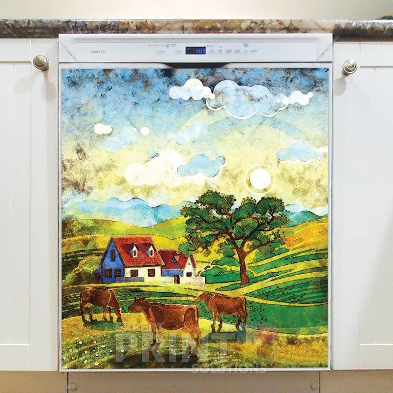 Summer Day at the Farm Dishwasher Sticker