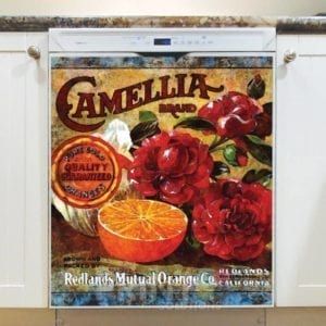 Beautiful Vintage Labels #6 - Camellia Brand Dishwasher Sticker