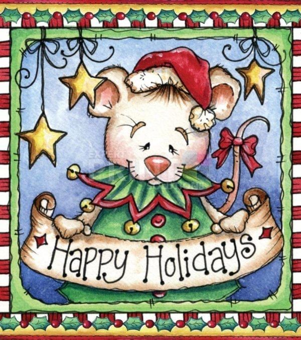 Christmas - Sweet Christmas Holiday #6 - Happy Holidays Dishwasher Sticker