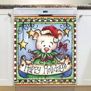 Christmas - Sweet Christmas Holiday #6 - Happy Holidays Dishwasher Sticker