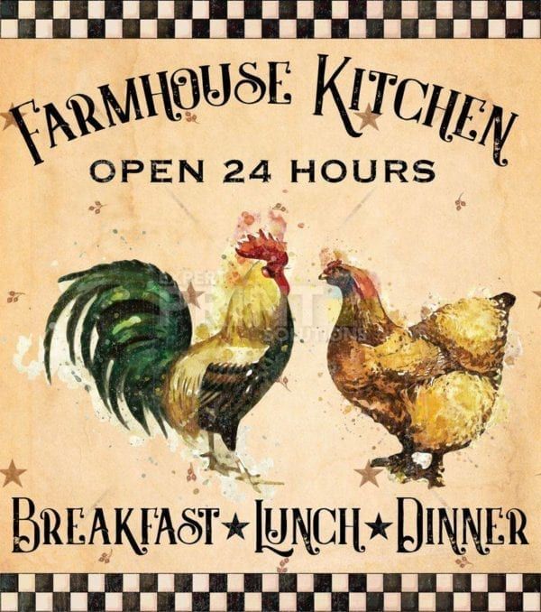 Life in the Farmhouse #11 - Farmhouse Kitchen - Open 24 Hours Dishwasher Sticker