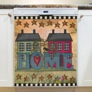 Prim Country Saltbox Houses #6 - Home Dishwasher Sticker