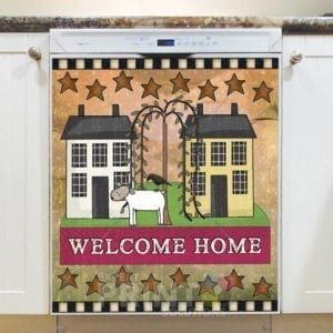 Prim Country Saltbox Houses #4 - Welcome Home Dishwasher Sticker