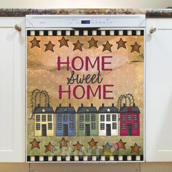 Prim Country Saltbox Houses #1 - Home Sweet Home Dishwasher Sticker