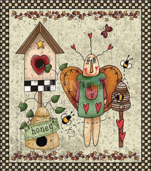 Prim Garden Angel #4 - Honey Dishwasher Sticker