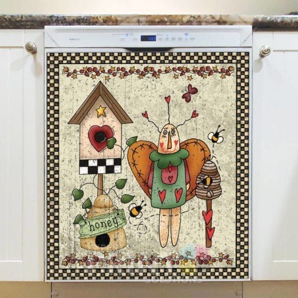 Prim Garden Angel #4 - Honey Dishwasher Sticker