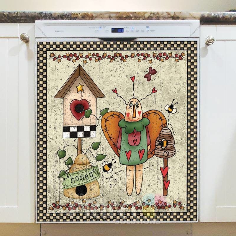 Prim Garden Angel #4 - Honey Dishwasher Sticker