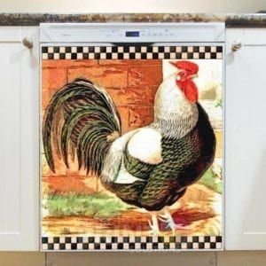 Beautiful Rooster Dishwasher Sticker