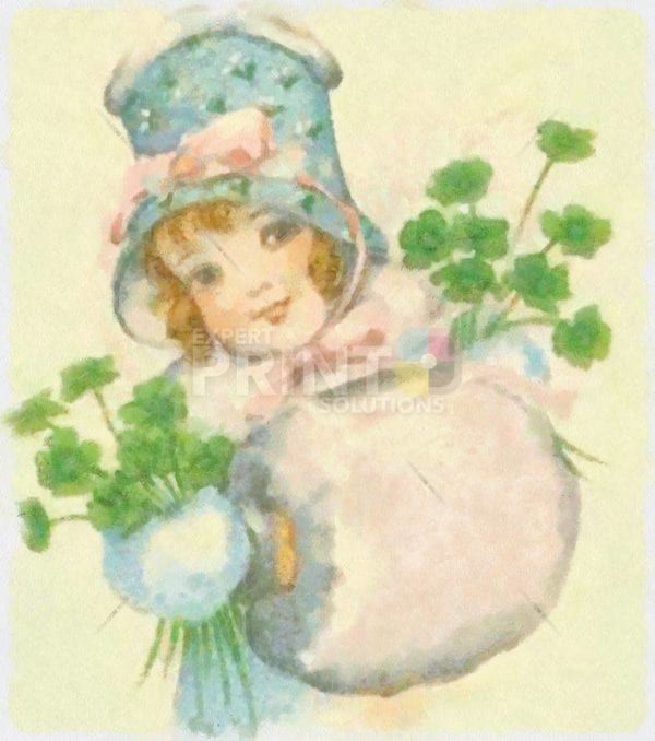 Christmas - Little Victorian Girl Dishwasher Sticker