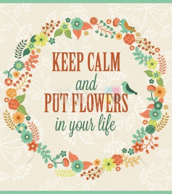 Keep Calm and Put Flowers in Your Life Dishwasher Sticker