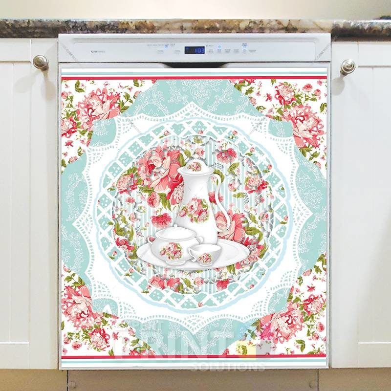 Shabby Chic Kitchen #2 Dishwasher Sticker