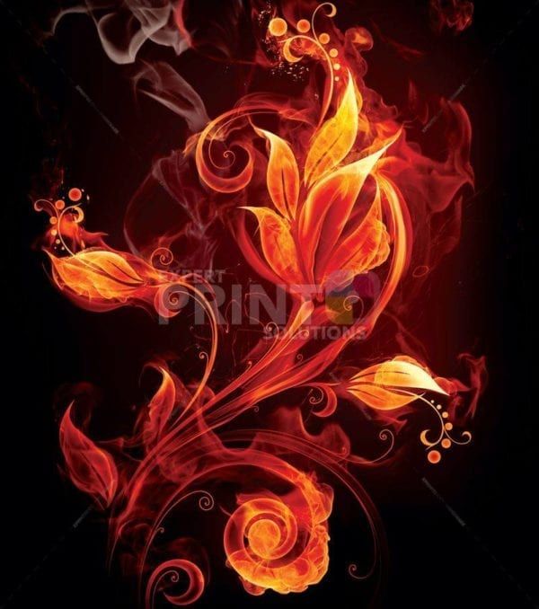 Beautiful Fire Flower Dishwasher Sticker