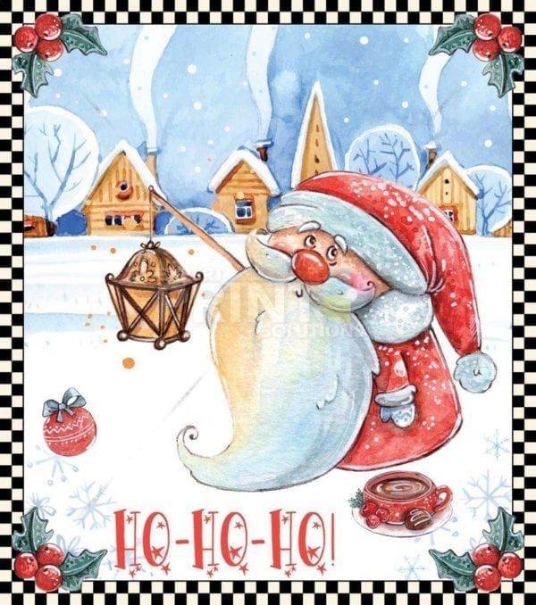 Christmas - Happy Santa #4 - Hohoho Dishwasher Sticker