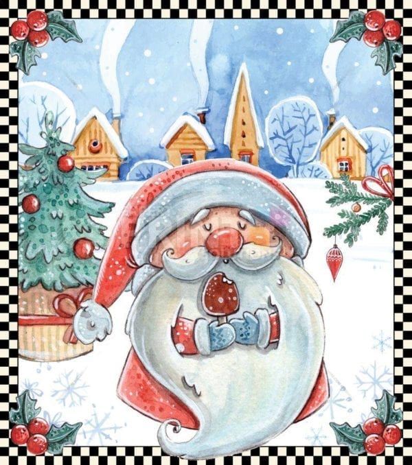 Christmas - Happy Santa #3 Dishwasher Sticker