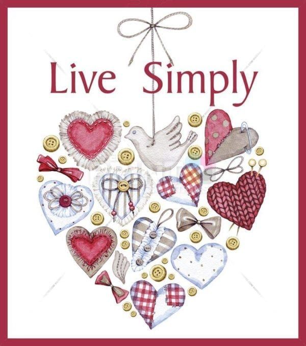 Cute Country Patchwork Design #1 - Live Simply Dishwasher Sticker