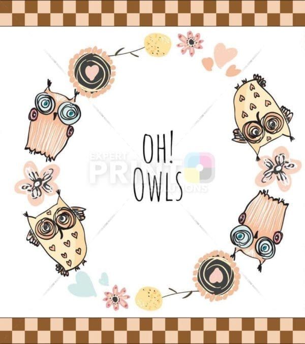 Cute Funny Owls #1 - Oh Owls Dishwasher Sticker