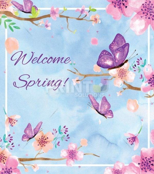 Butterflies and Blossoms - Welcome Spring Dishwasher Sticker