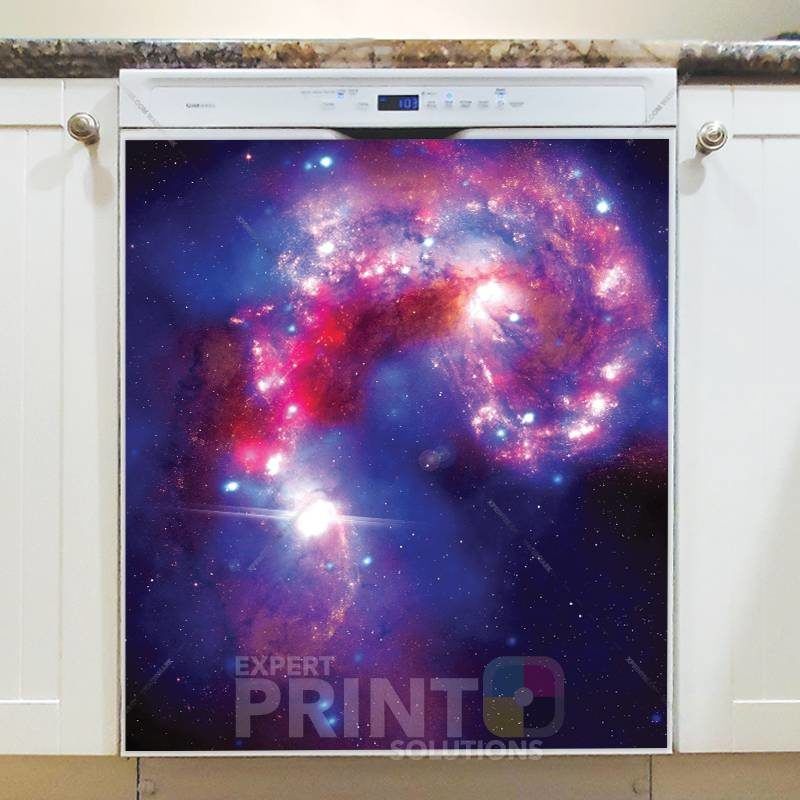 Beautiful Purple Nebula Dishwasher Sticker