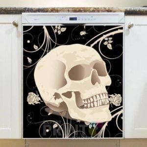 Skull and Roses #2 Dishwasher Sticker