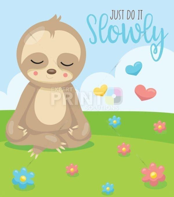 Sweet Adorable Sloth #2 - Just do it Slowly Dishwasher Sticker