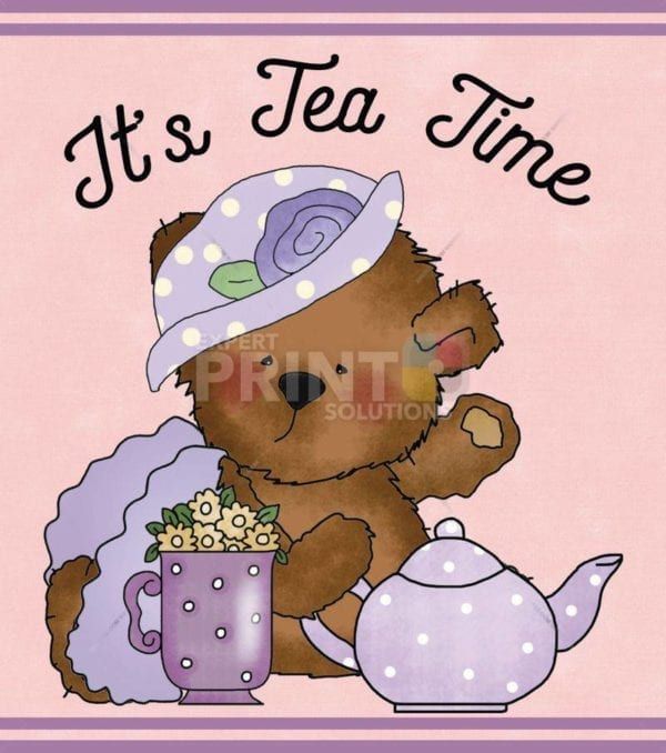 Tea Party Teddy Bear #4 - It's Tee Time Dishwasher Sticker