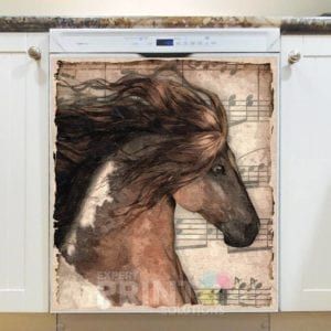 Beautiful Gypsy Horses #4 Dishwasher Sticker