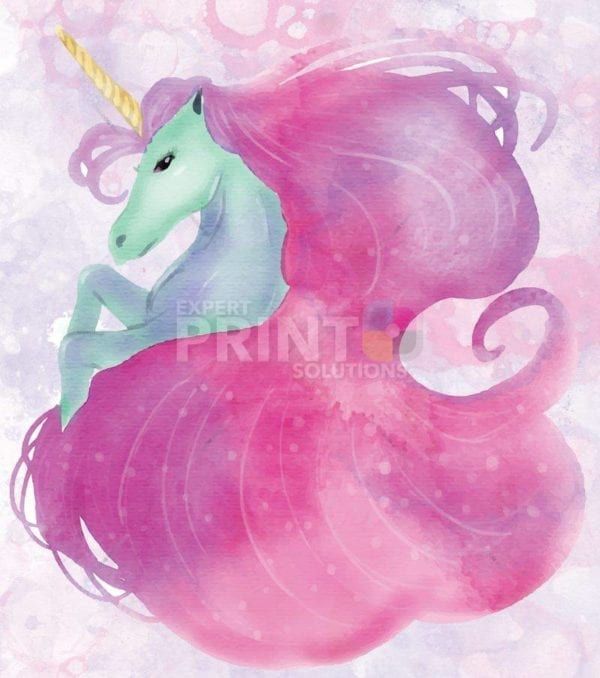 Beautiful Pink Hair Unicorns Dishwasher Sticker