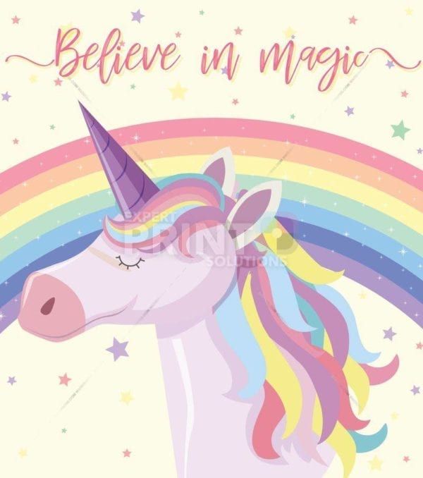 Cute Rainbow Unicorn #2 - Believe in Magic Dishwasher Sticker