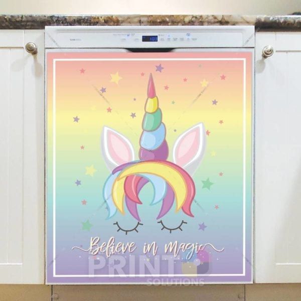 Believe in Magic Unicorn - Believe in Magic Dishwasher Sticker