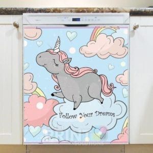 Follow Your Dreams Unicorn - Follow Your Dreams Dishwasher Sticker