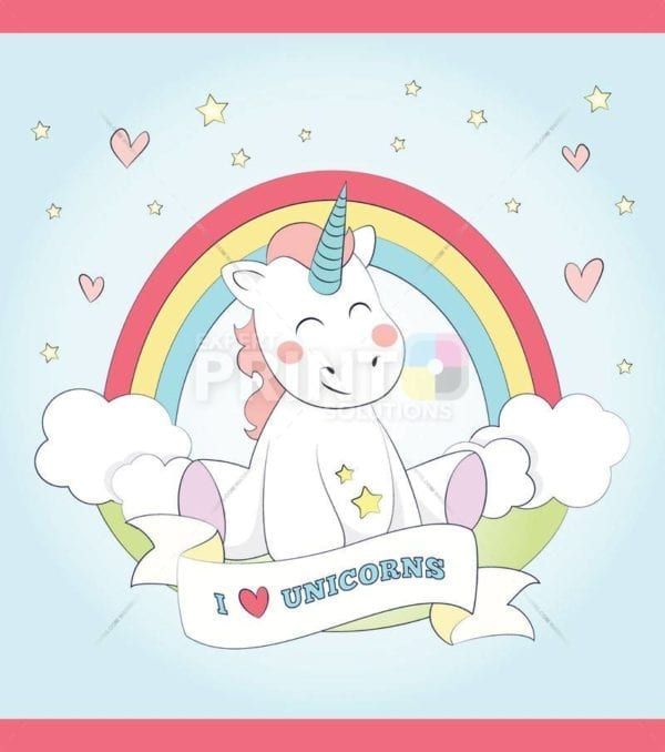 I Love Unicorns Dishwasher Sticker