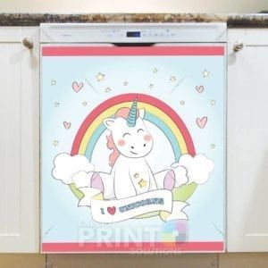 I Love Unicorns Dishwasher Sticker