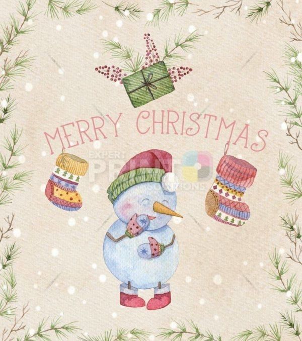 Christmas - Cute Giggly Snowman - Merry Christmas Dishwasher Sticker