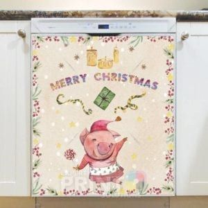 Christmas - Happy Piggies' Christmas #14 - Merry Christmas Dishwasher Sticker