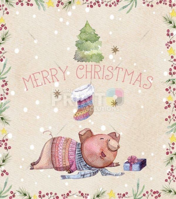 Christmas - Happy Piggies' Christmas #13 - Merry Christmas Dishwasher Sticker