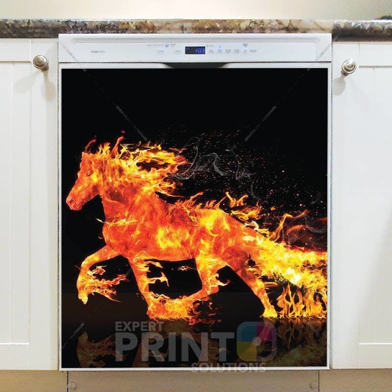 Fire Horse Dishwasher Sticker