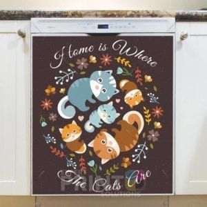 Home is Where the Cats Are Dishwasher Sticker