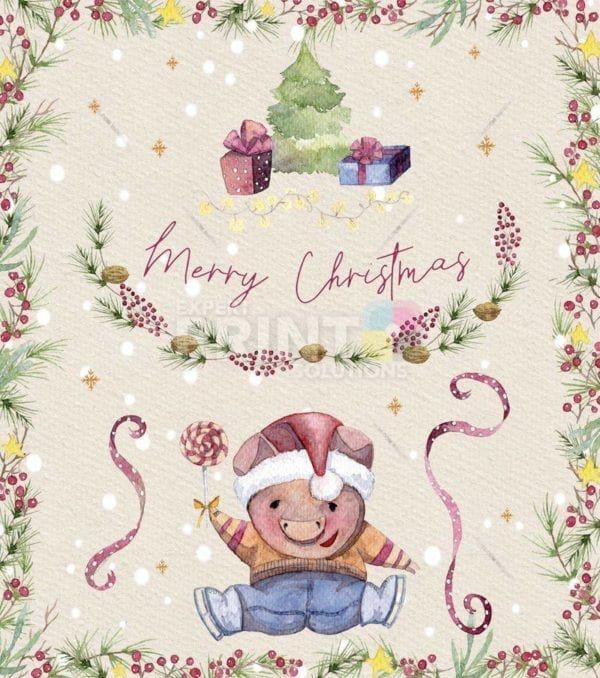 Christmas - Happy Piggies' Christmas #10 - Merry Christmas Dishwasher Sticker