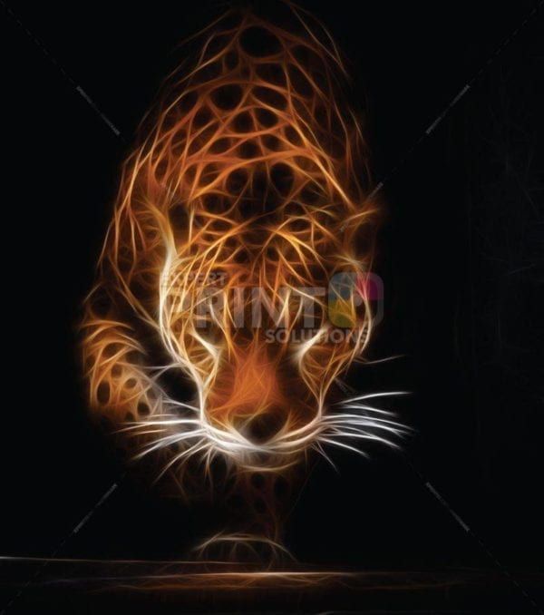 Glowing Leopard Dishwasher Sticker