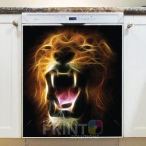 Glowing Tiger Dishwasher Sticker