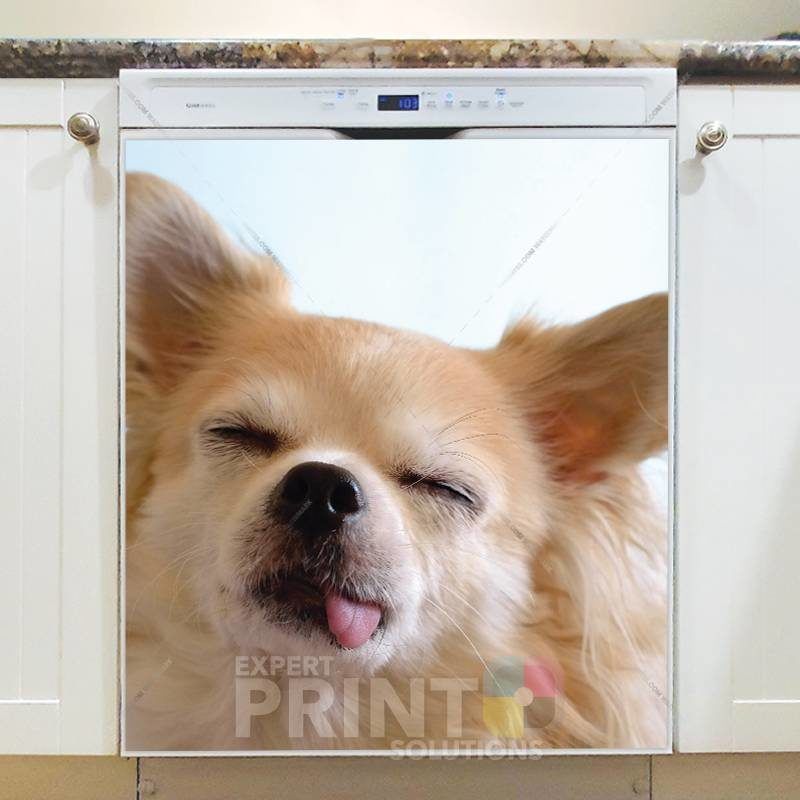 Puppy Tongue Out #1 Dishwasher Sticker