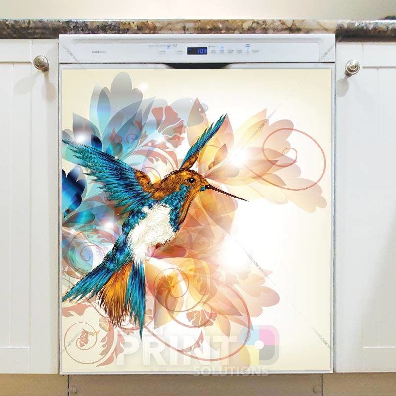 Pretty Hummingbird Dishwasher Sticker