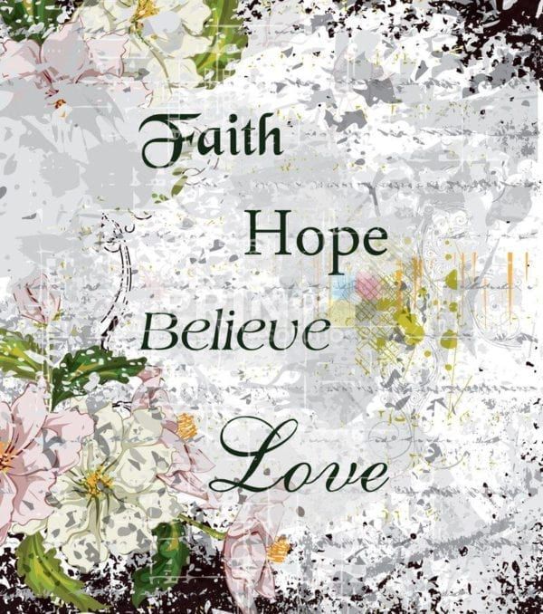 Faith - Hope - Believe - Love Dishwasher Sticker