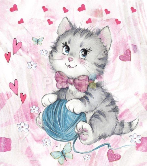 Cute Kitten Boy Dishwasher Sticker