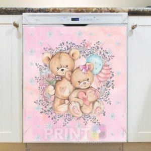 Cute Teddy Bears Dishwasher Sticker